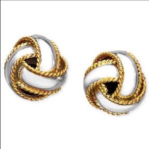 NWT Gold & silver love knot earrings ❤️